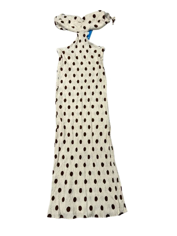 Women's Shirt Collar DressesDress Casual Maxi By Zara In Polkadot Pattern, Size: S