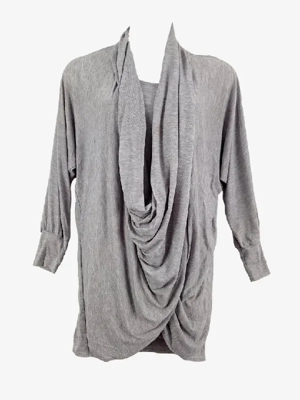 Women's One-Shoulder DressesLa Strada Soft Grey Drape Mini Dress Size M