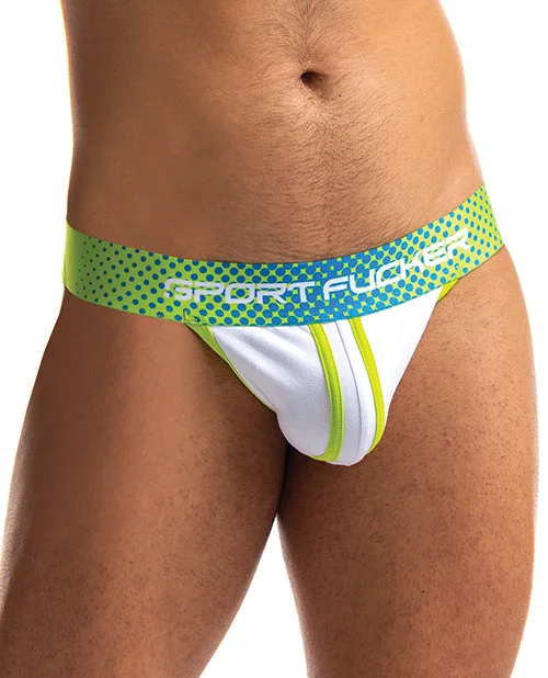 seamless bra for leotardsSport Fucker Jersey Jock - Xl Green/white