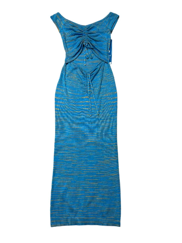 Women's Shawl Collar DressesDress Casual Maxi By Lovestitch In Blue, Size: Xs