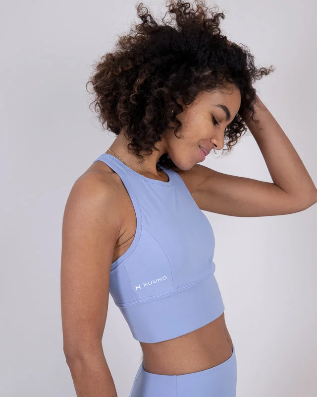 high-support sports bra for yogaEssential Movement Bra Sky Blue