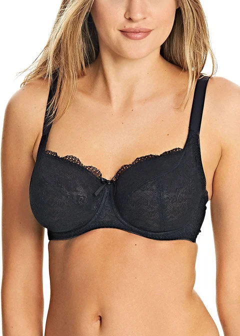 convertible bra with hook-and-eye closureFreya Fancies Black Uw Balcony Bra