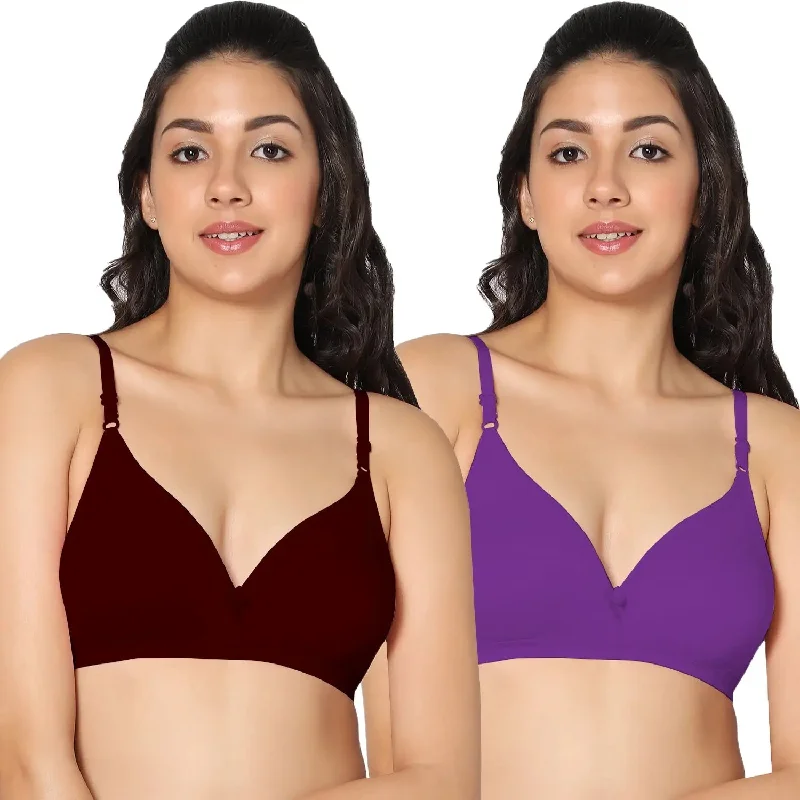 convertible halter bra with underwire supportHalf Coverage Non-Padded Bra (Pack of 2)