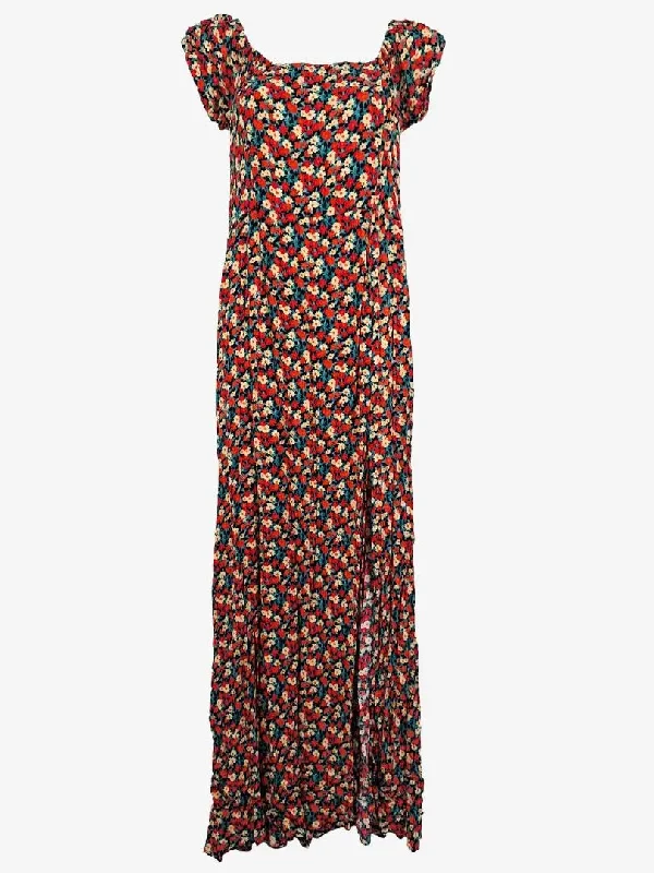 Women's Lapel Collar DressesAtmos & Here Feminine Floral Maxi Dress Size 12