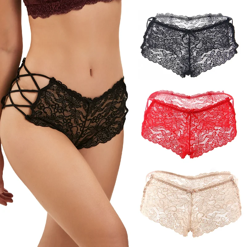 high-compression shapewear panties for a smooth silhouetteCrossed High Waist Floral Panty