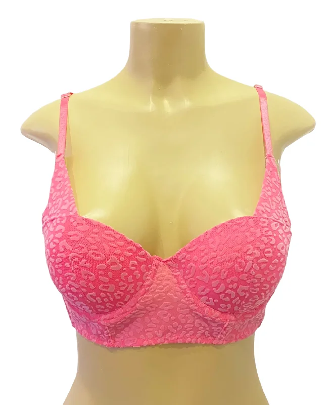 wireless bra for daily wearFlocked Up Light Pad Longline Bra