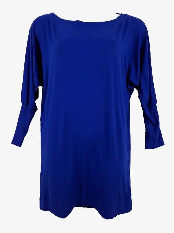 Women's Round-Neck DressesFrench Connection Cobalt Drape Mini Dress Size 12