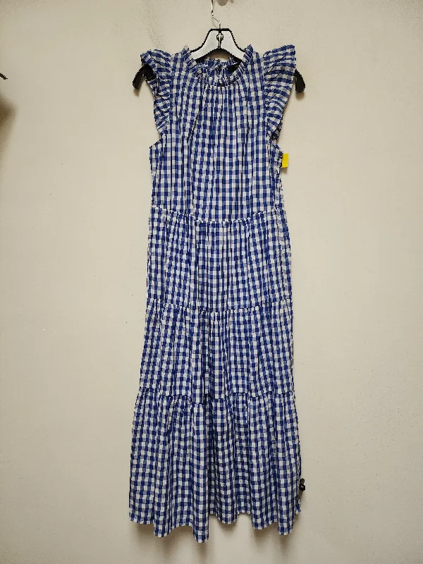 Women's V-Shaped-Neck DressesDress Casual Maxi By J. Crew In Checkered Pattern, Size: Xxs