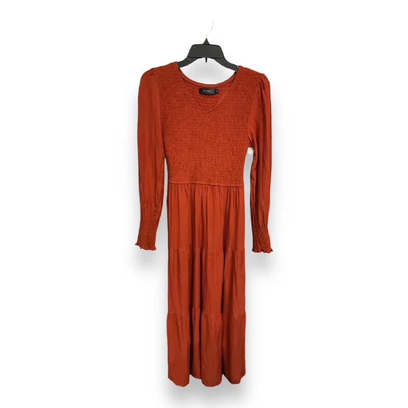 Women's Short-Sleeve DressesDress Casual Maxi By Clothes Mentor In Orange, Size: S