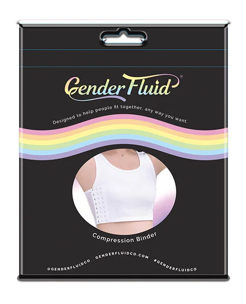 seamless bra for minimizersGender Fluid Chest Compression Binder  - M White