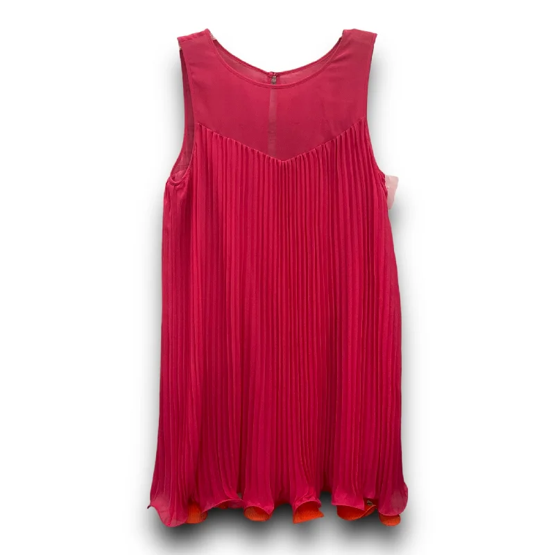 Women's Pleated DressesPink Dress Casual Short Maeve, Size M